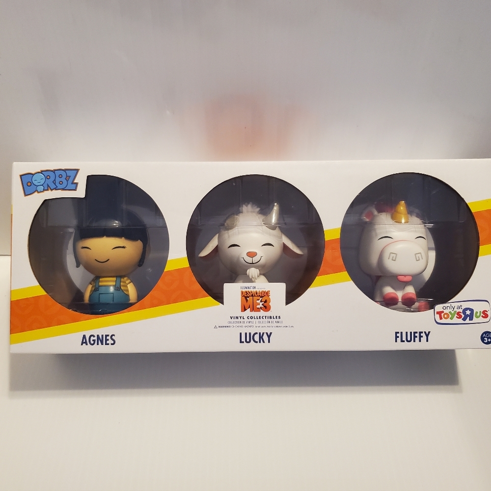 Illumination, Despicable Me 3 Agnes, Lucky, & Fluffly, Vinyl Collectibles, NIB